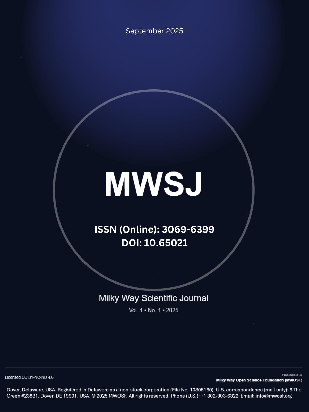 View Vol. 1 No. 1 (2025): September 2025